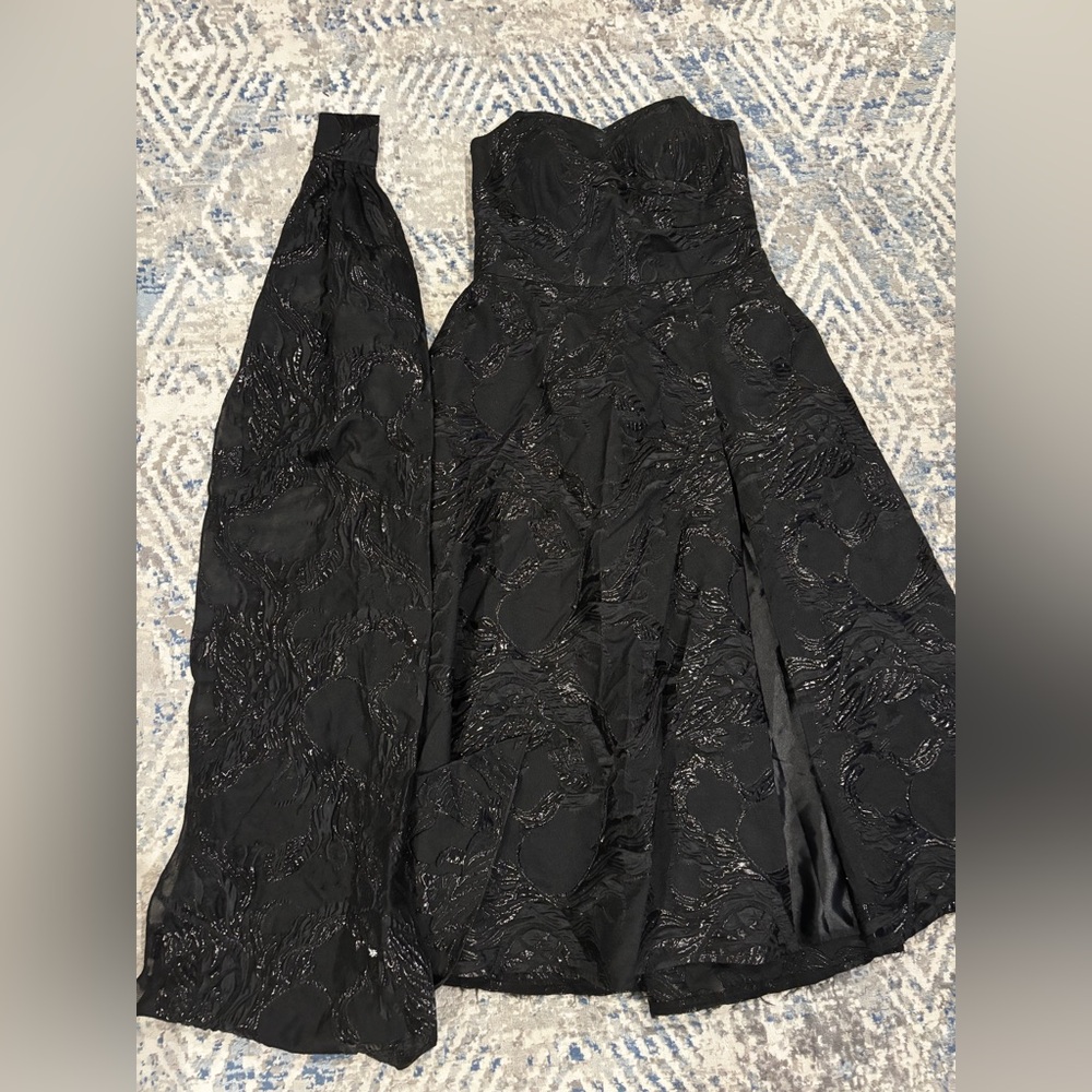 Upscale Black Textured Dress